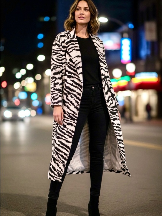 Victor Alfaro Jackets & Blazers - Victor Alfaro Collective Zebra Print Lightweight Jacket, Size Oversized XS